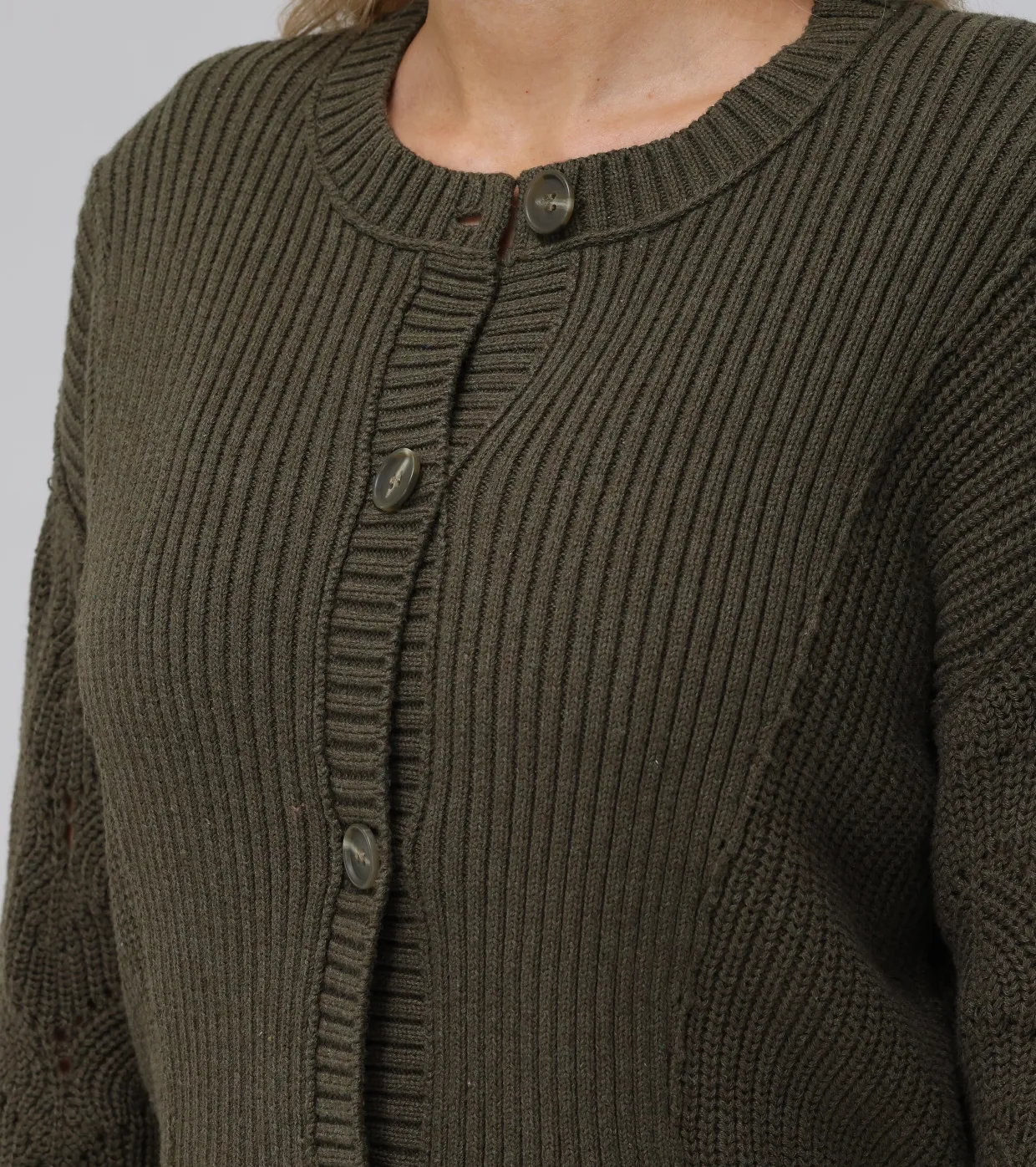 Tops^Frye Mixed Stitch Button Front Cardigan